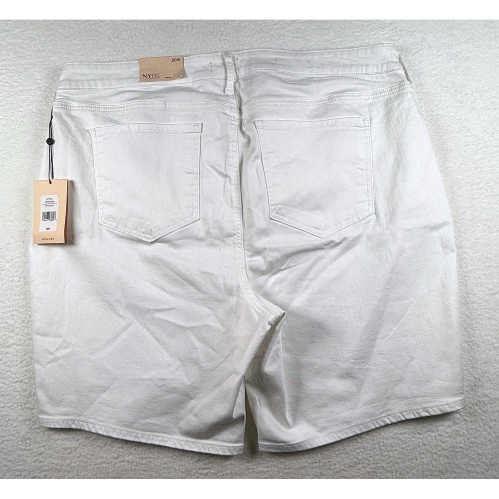 NYDJ‎ Ella Lift Tuck White Denim Bermuda Shorts Womens 20W Plus Size - Picture 2 of 5